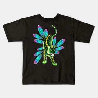 Maranta Tiger (Black Background) Kids T-Shirt